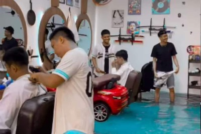 Watch: Salon Functioning In Knee-deep Water Leaves Internet Stunned