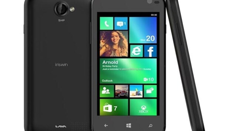 Lava Iris Win1: Lava's first Windows Phone smartphone launched at Rs 4,999; to be available from December 4