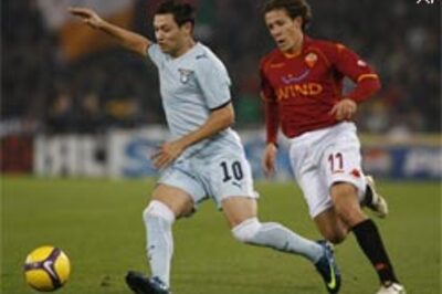 Two off as Roma win the derby against Lazio