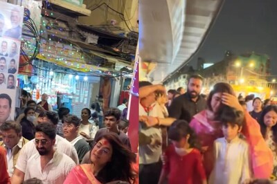 Ayushmann Khurrana Visits Lalbaughcha Raja With Wife Tahira Kashyap And Kids, Watch