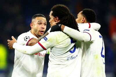 Lyon Players, Fans Clash After Memphis Depay Secures Last 16 Spot at UEFA Champions League