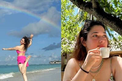Tamannaah Bhatia Poses Under A Rainbow During Maldives Vacay, Fans Look For Vijay Varma; Photos