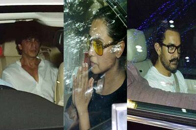 Shah Rukh Khan, Ranveer Singh, Aamir Khan Attend Ram Mukerji's Funeral