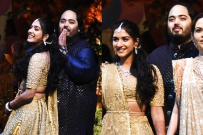 Anant Ambani, Radhika Merchant Complement Each Other in Blue, Gold Ensembles at their Engagement