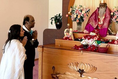 Rajinikanth, Daughter Aishwarya Visits Satchidananda Ashram in Virginia