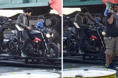 Baahubali Star Prabhas Spotted on Triumph Street Triple RS During Sahoo Shoot