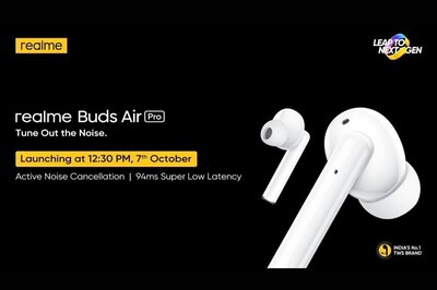 Realme Buds Air Pro TWS Earphones India Launch on October 7 Alongside New Neckband Earphones
