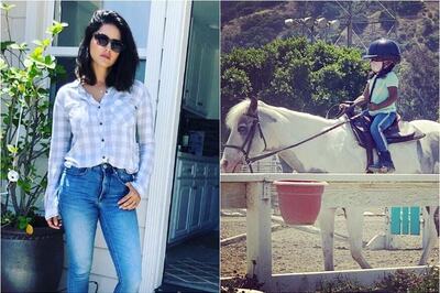 So Proud Of You, Nisha: Sunny Leone Posts Adorable Pic Of Her Daughter Taking Horse-riding Lesson
