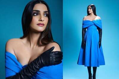 Sonam Kapoor Stuns In A Blue Off-Shoulder Dress At Filmfare OTT Awards 2023