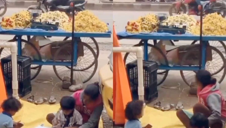 Fruit Seller Teaches Children While Managing Work At Roadside Stall, Heartwarming Video Goes Viral