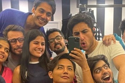 Ibrahim Ali Khan Has A Ball On Sets of Rocky Aur Rani Ki Kahani And These Pics Are A Proof