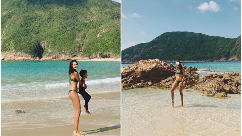 Lisa Haydon Wakes up at 6am to Have the Beach All to Herself, Shares Photos with Son