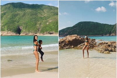 Lisa Haydon Wakes up at 6am to Have the Beach All to Herself, Shares Photos with Son