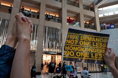 Hong Kong Police Spray Tear Gas at Protest in Shopping Mall