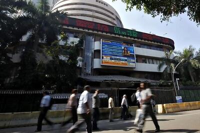 Sensex soars 300 points, Nifty ends at 8460