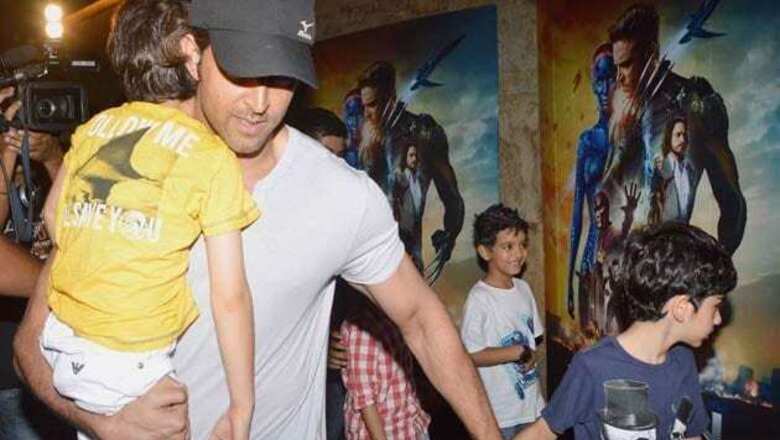Hrithik Roshan takes his sleepy children home after watching 'X-Men: Days Of Future Past'
