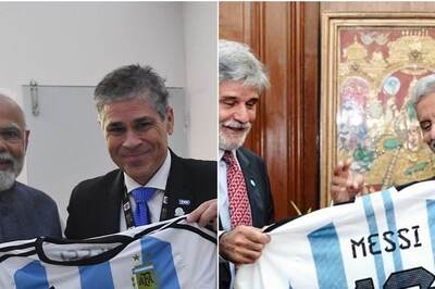 PM Modi, EAM Jaishankar Receive Messi T-shirt As Gifts At Different Meets