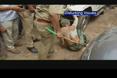 Kolkata: Police officers beat elderly mentally challenged man