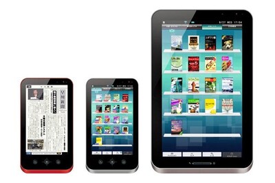 Sharp unveils Galapagos e-readers