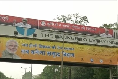 Poster war in Bihar as Modi kickstarts NDA's election campaign