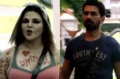 Bigg Boss 14: Rakhi Sawant Writes ‘I Love Abhinav’ on Her Body; Viewers Call it 'Overacting'