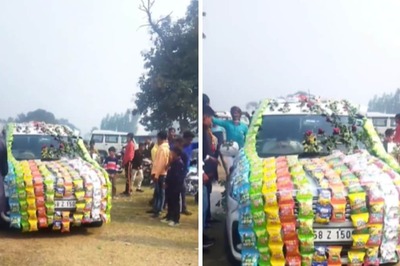 Groom Arrives At Wedding Venue In Car With Chips Packet Decor, Internet Reacts