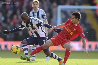 Liverpool held to 1-1 draw at West Brom in EPL
