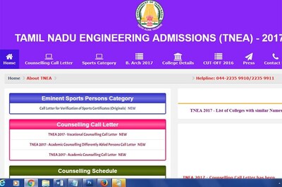 Tamil Nadu Engineering Admissions (TNEA) – 2017 Counseling Begins Today. Check Your Status at tnea.ac.in