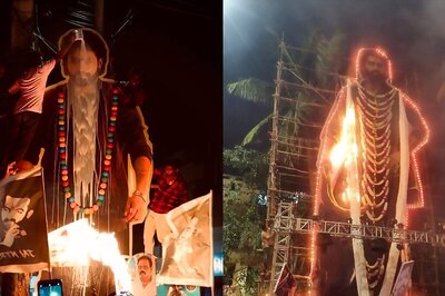 Devara: Jr NTR Fans Go Gaga, Burst Crackers and Pour Milk on Tarak's Cutout On Film's Release Day