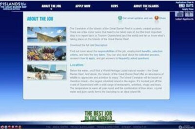 Demand for 'best job in the world' crashes website