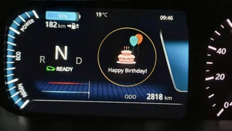 Tata Nexon EV Wishes Owner on his Birthday, Displays Greetings on Instrument Cluster