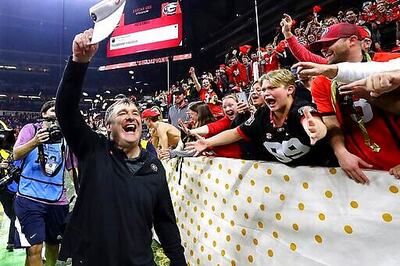 Georgia Celebrates Title At Stadium, Smart Plans Repeat