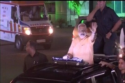 PM Modi Leads Roadshow From Airport to Circuit House in Surat
