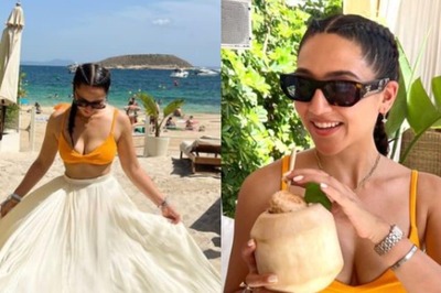 Sahiba Bali Stuns In A Yellow Bralette As She Enjoys Her Tropical Vacation; Photos Go Viral