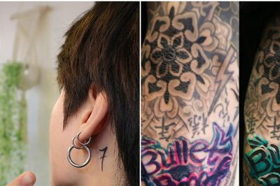 BTS: Jungkook Gets Friendship Tattoo Behind Ear, Reveals Full Sleeve, V Gets His '7' Between Moles on Arm