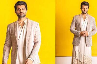 Vijay Deverakonda Defines Ethnic Charm in a an Ivory Kurta and Pearl Blazer; See Photos