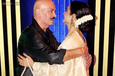Big B, Rekha attend Rakesh Roshan's birthday bash