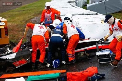 Bianchi breathing on own after surgery following F1 crash