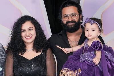 Rishab Shetty Holds Daughter in Arms in Her 1st Birthday Photos; Fans Ask 'Where Are Rakshit, Yash?'