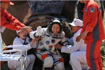 Chinese astronauts parachute land after mission