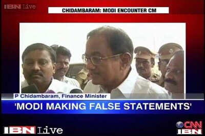 Chidambaram rebuffs Modi's claims, calls him 'encounter CM'