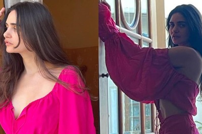 Gabriella Demetriades Is a True Fashionista in This Hot Pink Gown