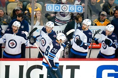 Penguins Rally To Edge Road-weary Jets 3-2 In A Shootout