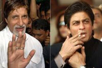 Big B, SRK bond on the sets of Bhootnath