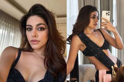 Alaya F's Black Crystal Embellished Saree Is Perfect For Your Next Wedding Function