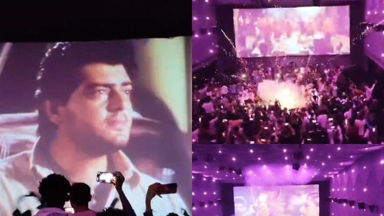 Ajith Fans Burst Crackers Inside Chennai Theatre To Celebrate His Birthday, Dheena Re Release | Watch