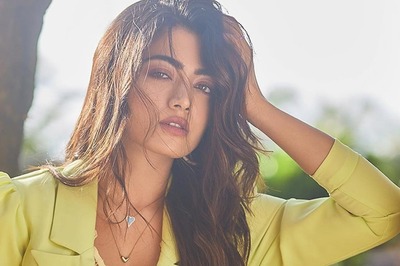 Rashmika Mandanna Wears Sexy Bralette, Gigantic Neon Blazer With No Pants; Check Out Her Hot Pics