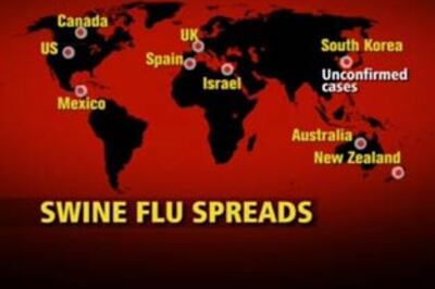 List of Influenza A H1N1 affected countries