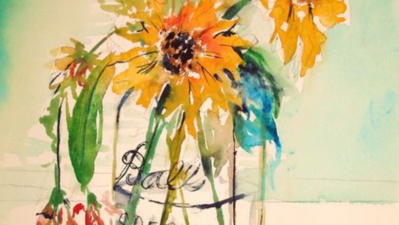 How to Paint Sunflowers in Watercolor