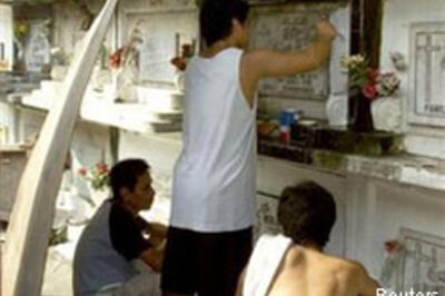 They compete for space with the dead